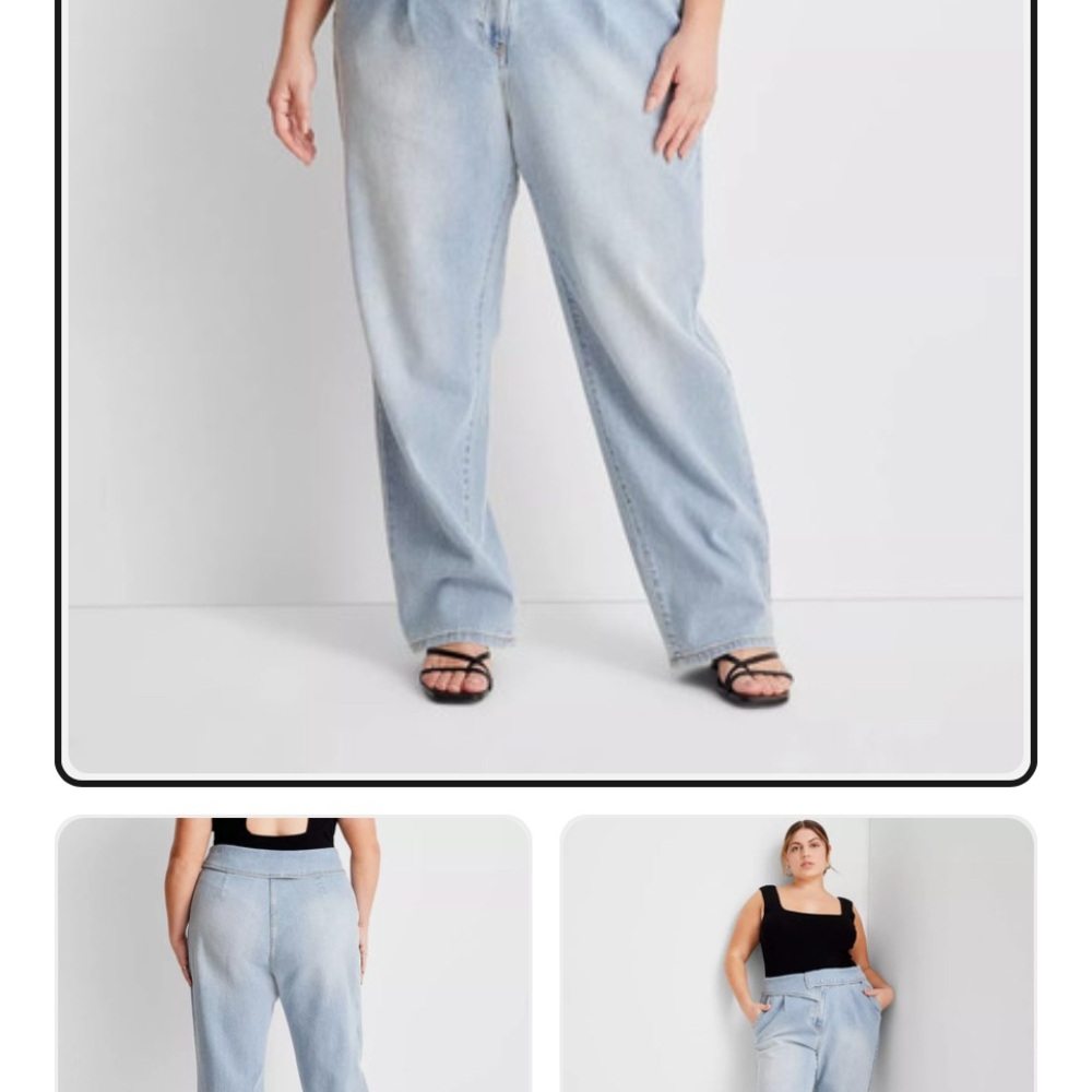 Blue Straight Leg Jeans with Classic Fit